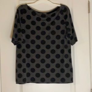 H&M Black and Gray Polka Dot Shirt